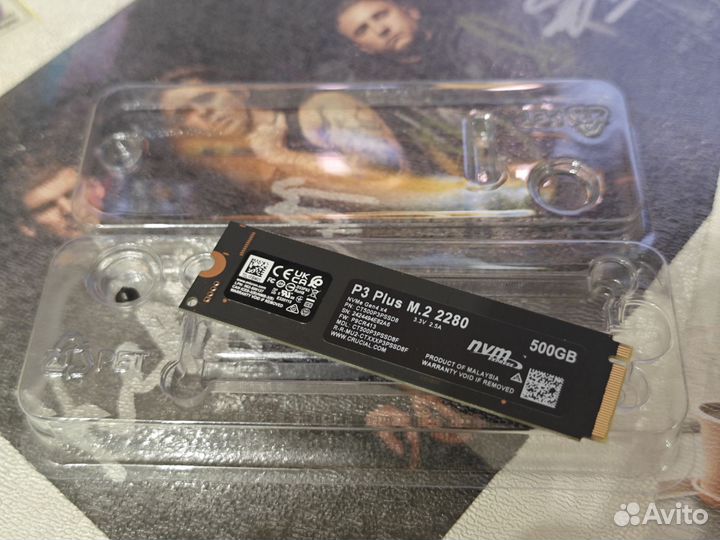 NVMe SSD Crucial P3 Plus 500GB новый