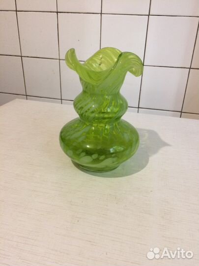 Ваза СССР из цветного стекла