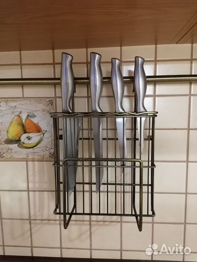 Подставка на рейлинг для ножей и досок