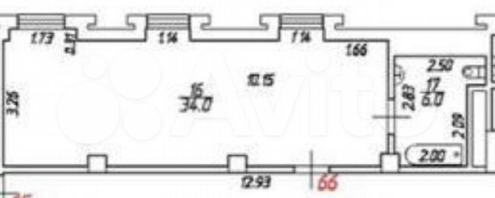 Апартаменты-студия, 40 м², 6/6 эт.
