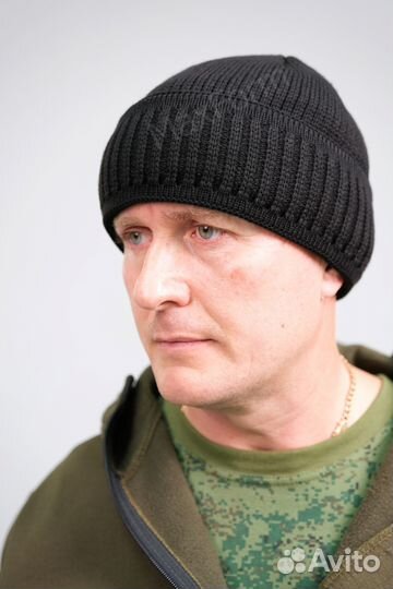 Шапка черная шерсть