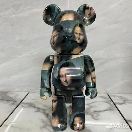 Мишка bearbrick 400 Мона Лиза La Joconde 28см