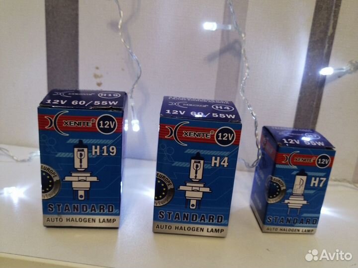 Лампочки h7, h4, h19