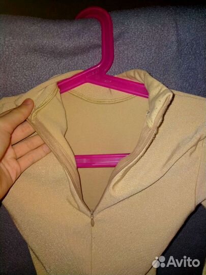 Боди утеплённое телесное для фигурного катания