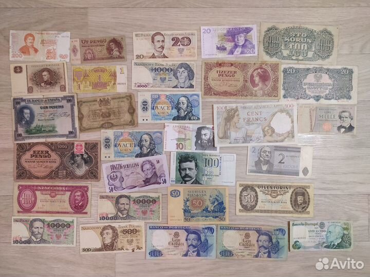 Банкноты Европы, Европейских стран, большой выбор