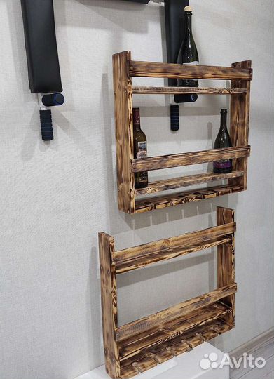 Деревянная полка (для вина)