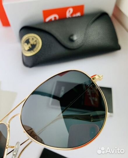 Очки ray ban aviator авиаторы черный