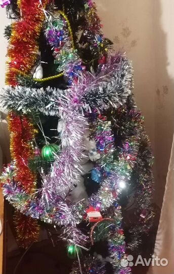 Елка с игрушками и гирляндами СССР