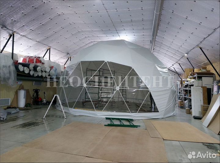 Глэмпинг сфера купольный шатер 28м2