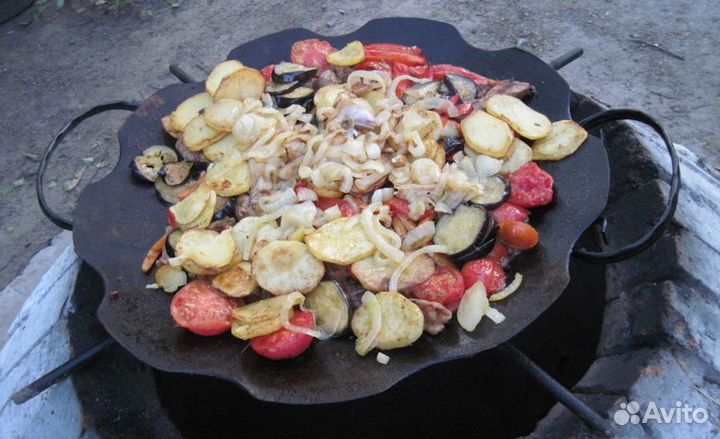 Саджи из диска борона на ножках и с ручками