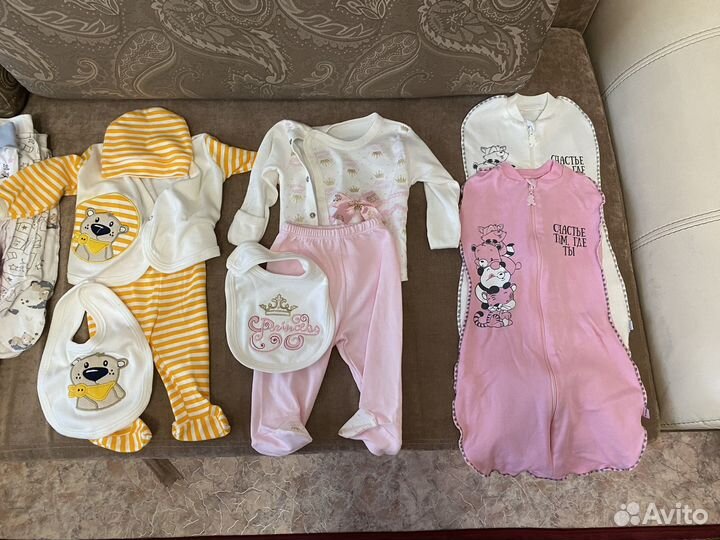 Детские вещи 56 62 пакетом на девочку