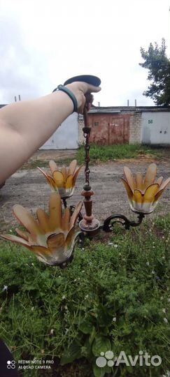 Люстра СССР бронза