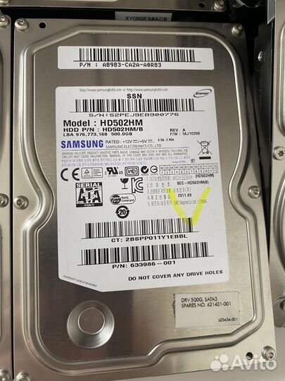 Жёсткие диски HDD 500gb 34шт