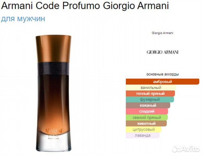 Стойкие мужские духи Armani Code