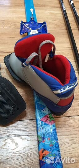 Лыжи беговые детские 130 комплект