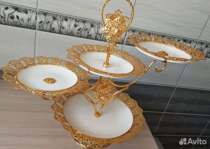 Ваза 4х ярусная этажерка (конфетница, фруктовница)