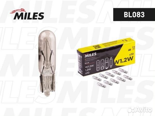 Лампа w1,2w 12v 1,2w w2x4,6d