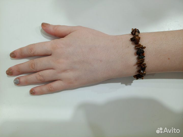 Браслет из камня Тигровый глаз