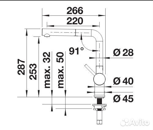 Смеситель Blanco Linus-S кофе 516697 новый оригина