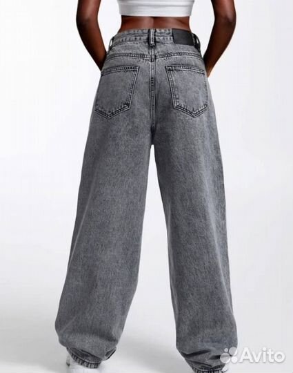 Джинсы широкие багги женские