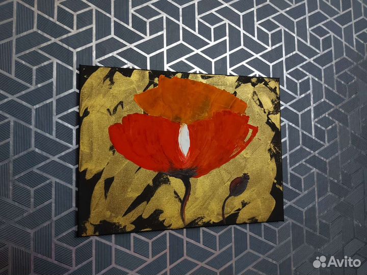 Интерьерная картина. Холст, акрил. 30х40