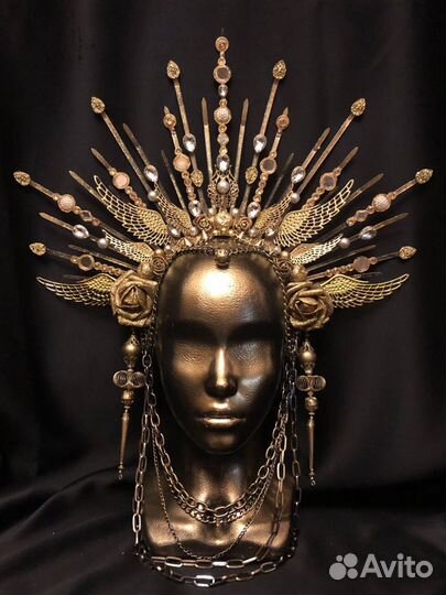 Корона кокошник из лучей готическая ободок