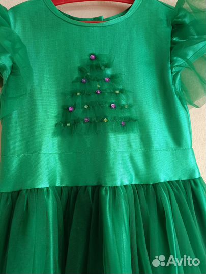 Платье для девочки новогодние Ёлочка