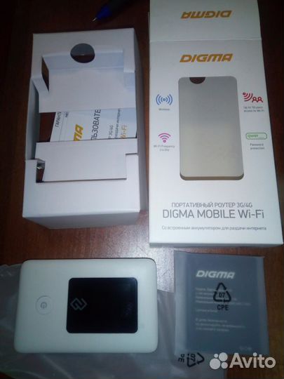 4G роутер digma (безлим интренет) с аккумулятором