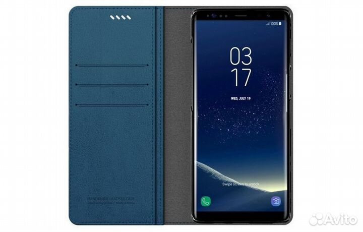 Оригинал Чехол Mustang для Samsung Note 8 (Blue)
