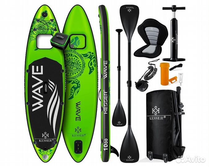 Сап-доска Kesser Wave View 10' Green с иллюминатор