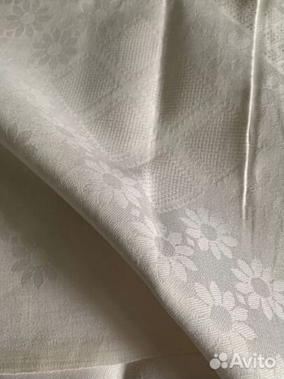 Скатерть льняная СССР новая с салфетками