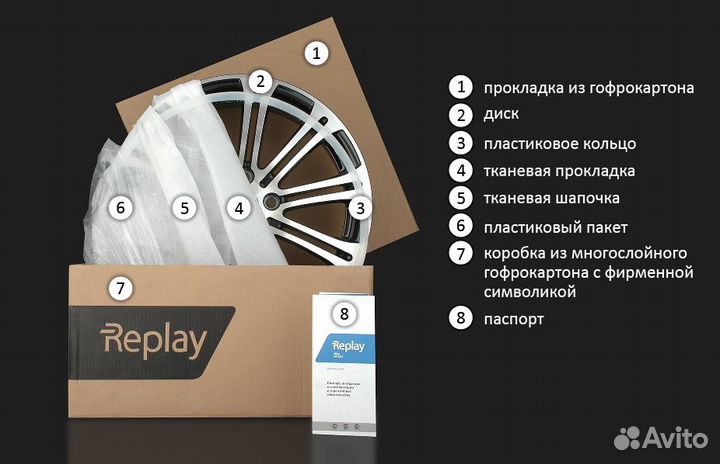 Replay HV100 7х17 5/114,3 ет37 66,6 BKF