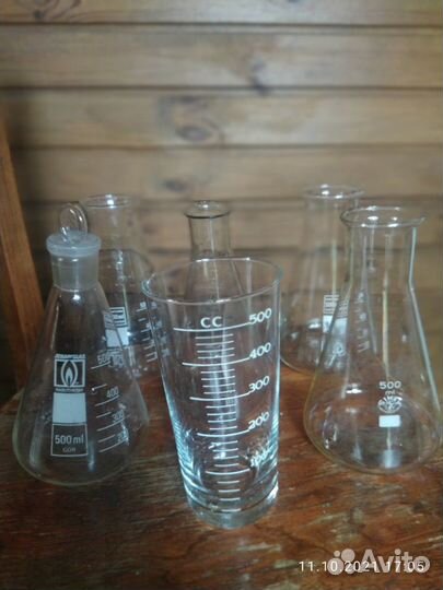 Стеклянные химические колбы