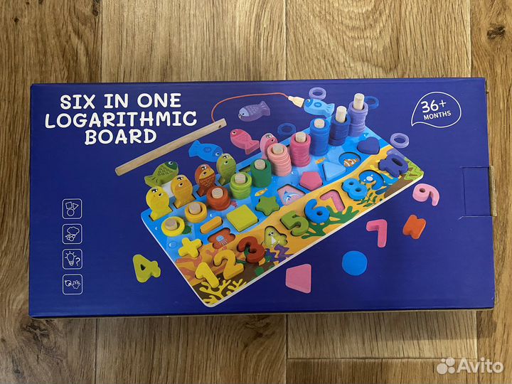 Многофункциональный деревянный сортер 6в1