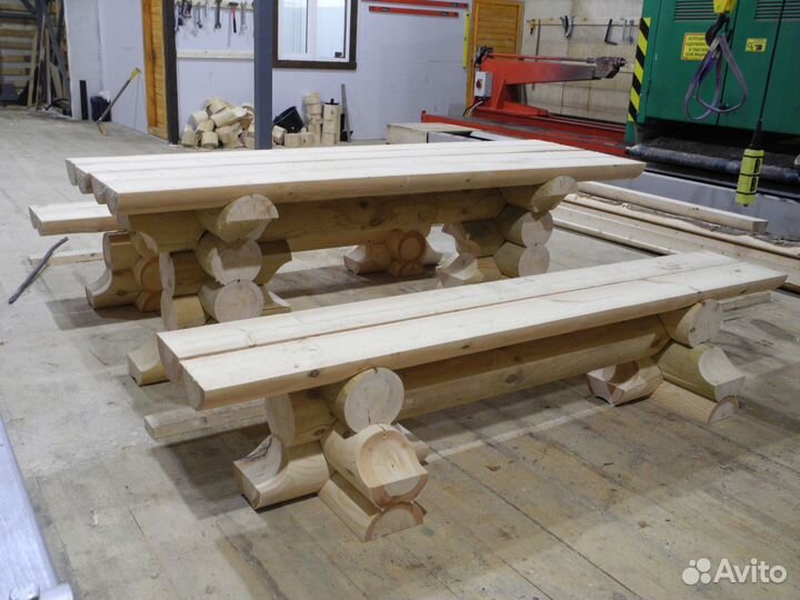 Сруб Садовой мебели из оцилиндрованного бревна