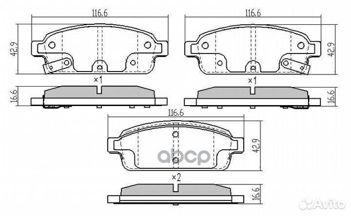 Колодки тормозные задние cruze/orlando OPL101 B