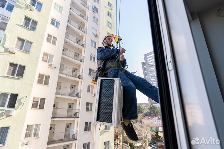 Установка кондиционеров альпинисты