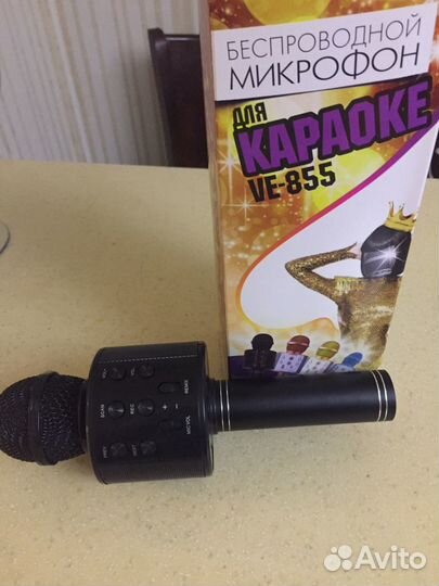 Микрофон беспроводной Bluetooth, usb, fm, aux