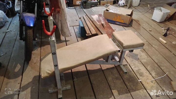 Скамья для жима, лежа, горизонтальной, наклон в/н