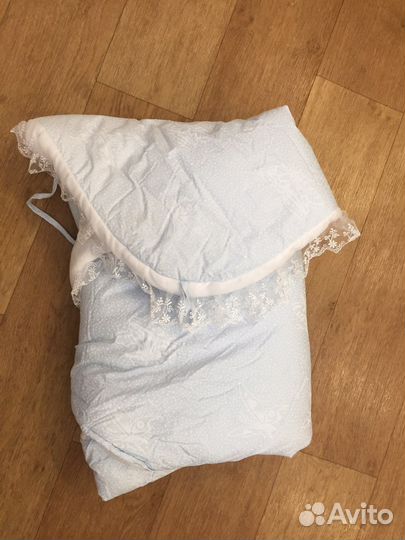 Конверт одеяло на выписку для мальчика зимний