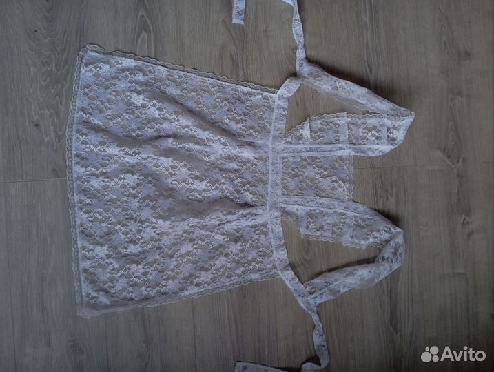 Белый школьный фартук