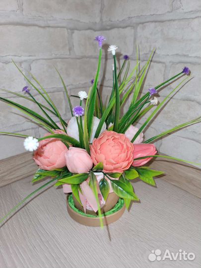 Букет цветов из мыла. Мыло ручной работы