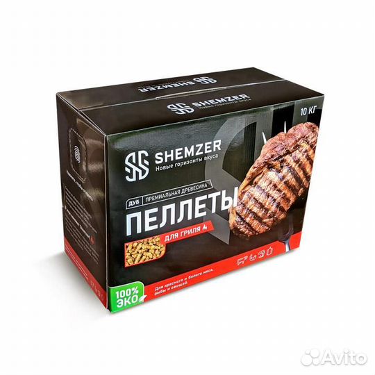 Пеллеты для гриля, дуб 100%, Shemzer,10 кг