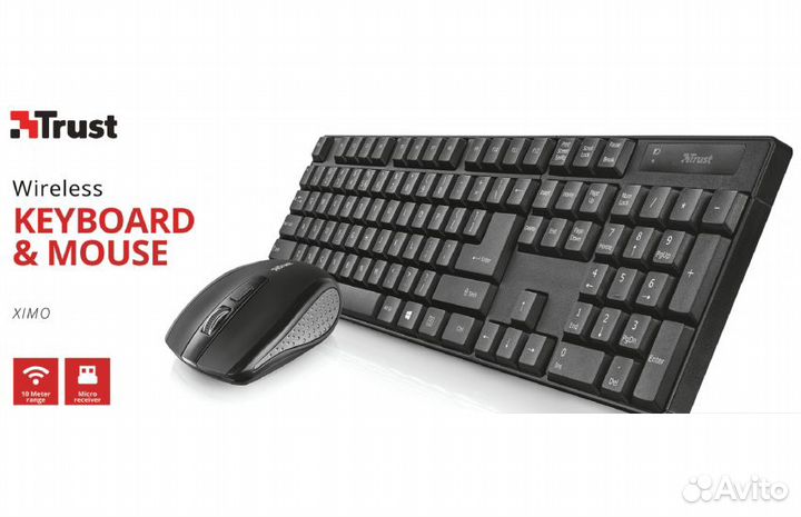Комплект Trust Ximo Wireless Keyboard & Mouse