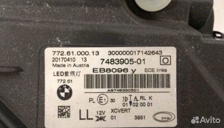 Bmw 7 g11 g12 фара левая led