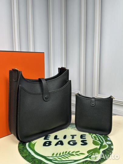 Кожаная женская сумка Hermes Evelyne
