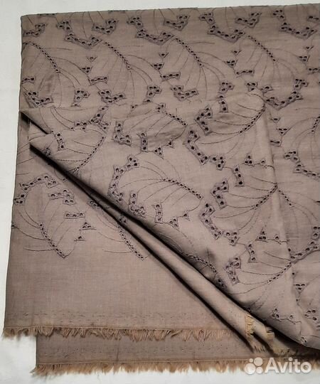 Ткань шитье на батисте какао 290*140