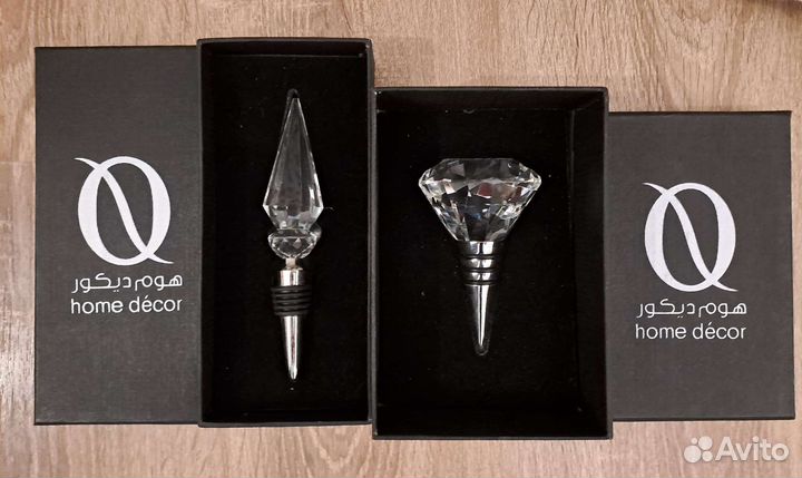 Стеклянная пробка на подарок винный набор