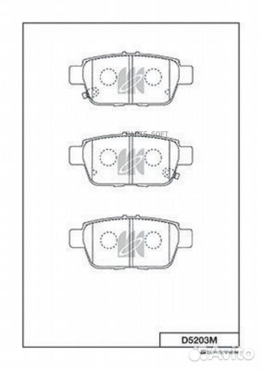 Kashiyama D5203M Колодки тормозные honda/acura rid