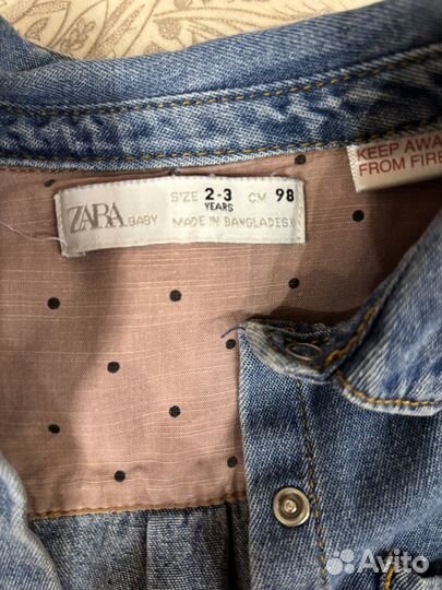 Платье рубашка zara